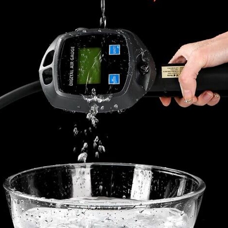 Automatic shutoff digital tire inflator gauge
